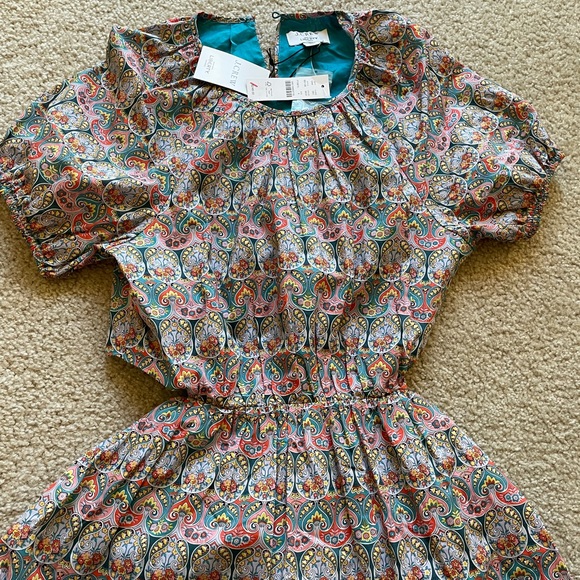 NWT J.Crew Side-cutout cotton dress in Liberty Giorgia Duke print size 4 - Picture 4 of 8